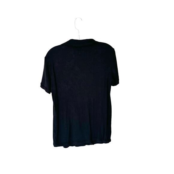 Skims Black Ribbed Loungewear Button Front Soft Lounge Sleep Shirt Size Small - Picture 10 of 13